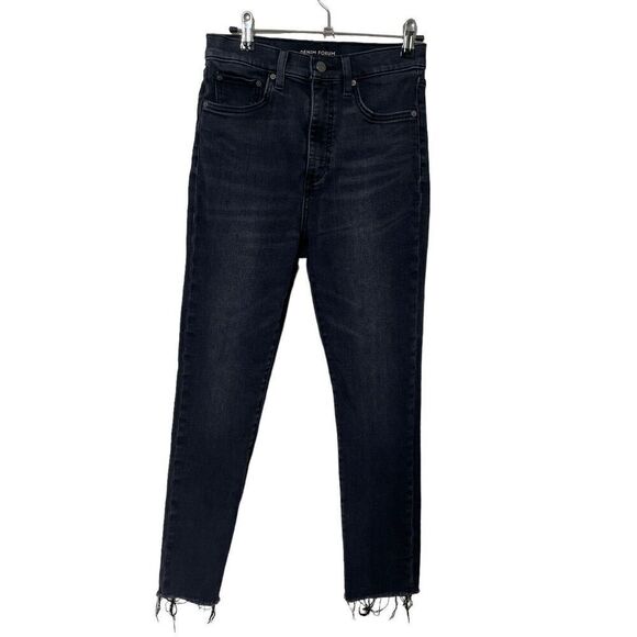 Aritzia Denim Forum The Lola Jeans Women’s Size 27 Black Washed High Rise Skinny - Picture 2 of 13